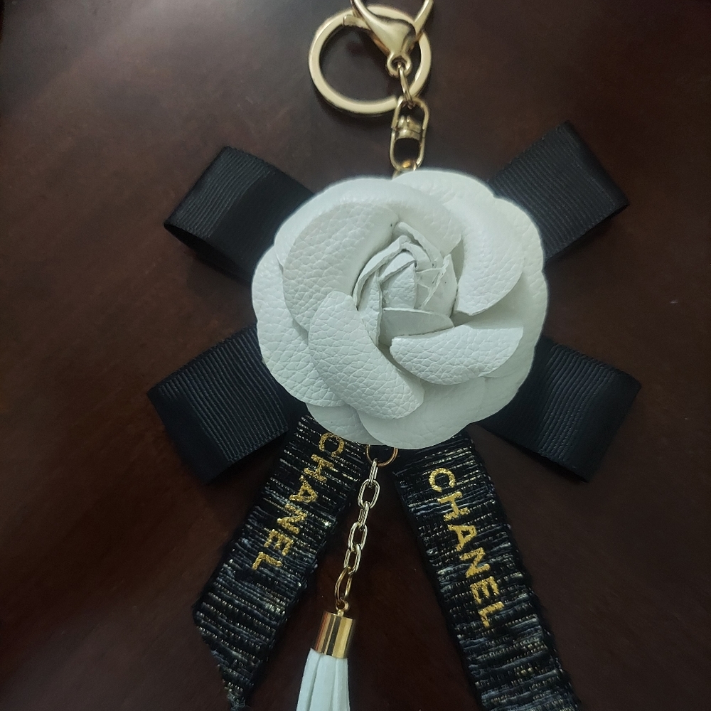 Authentic Ribbon Turned Keychain Handmade